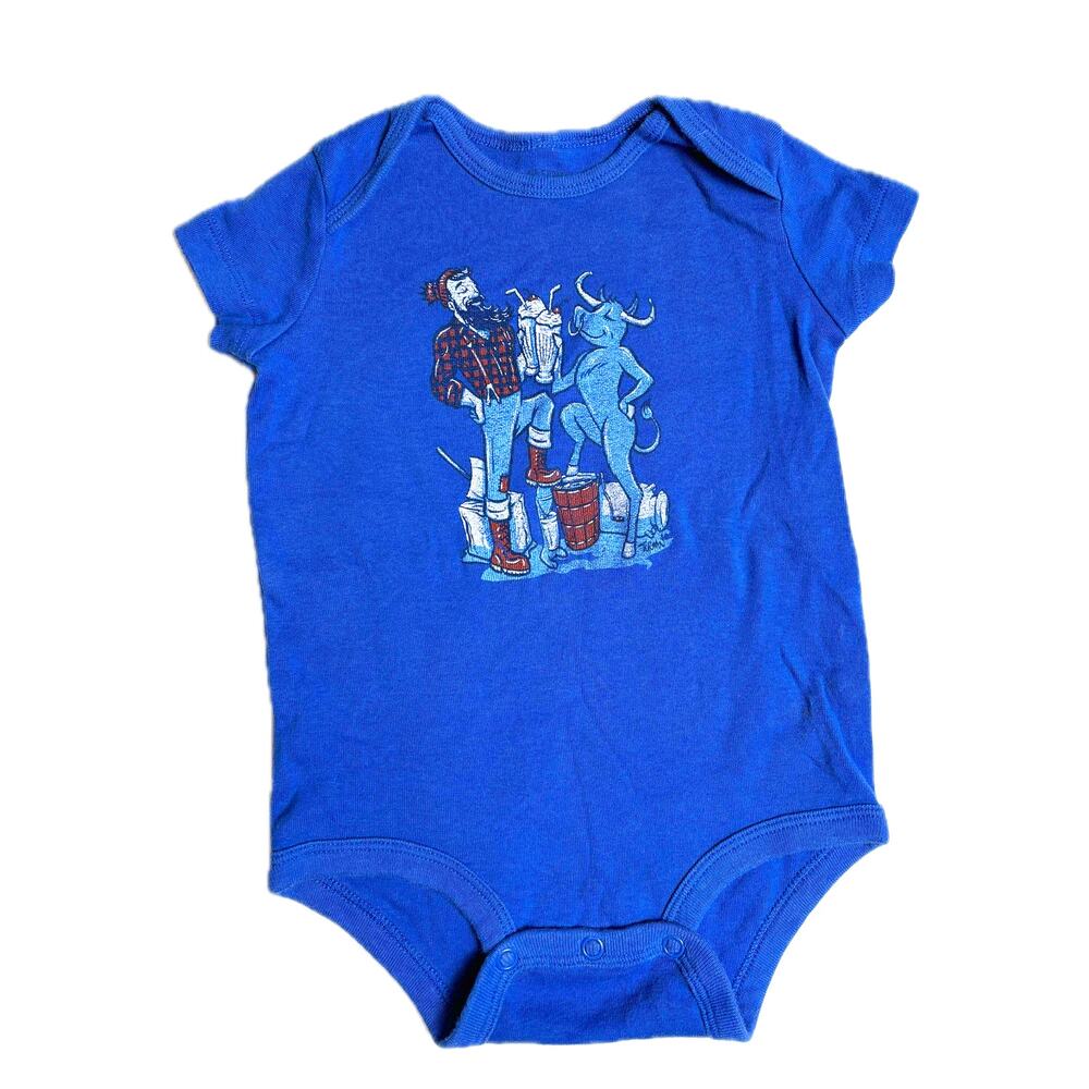 Paul & Babe Milkshake Cheers Baby Onesie 12 months Minnesota, Rare out of print